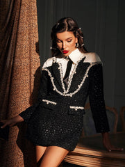 Abito Galilea con colletto decorato con paillettes 