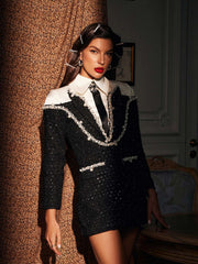 Abito Galilea con colletto decorato con paillettes 