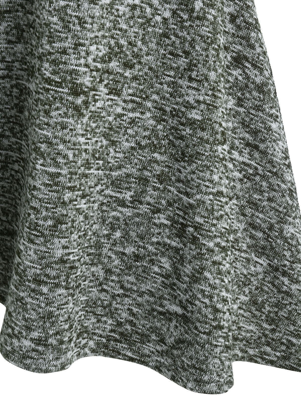 Hooded Heathered High Low Midi Knitted Dress Knit High Waist A Line Midi Irregular Vestido Feminino Autumn Winter