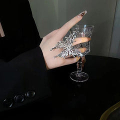 Elegante anello a farfalla regolabile oversize